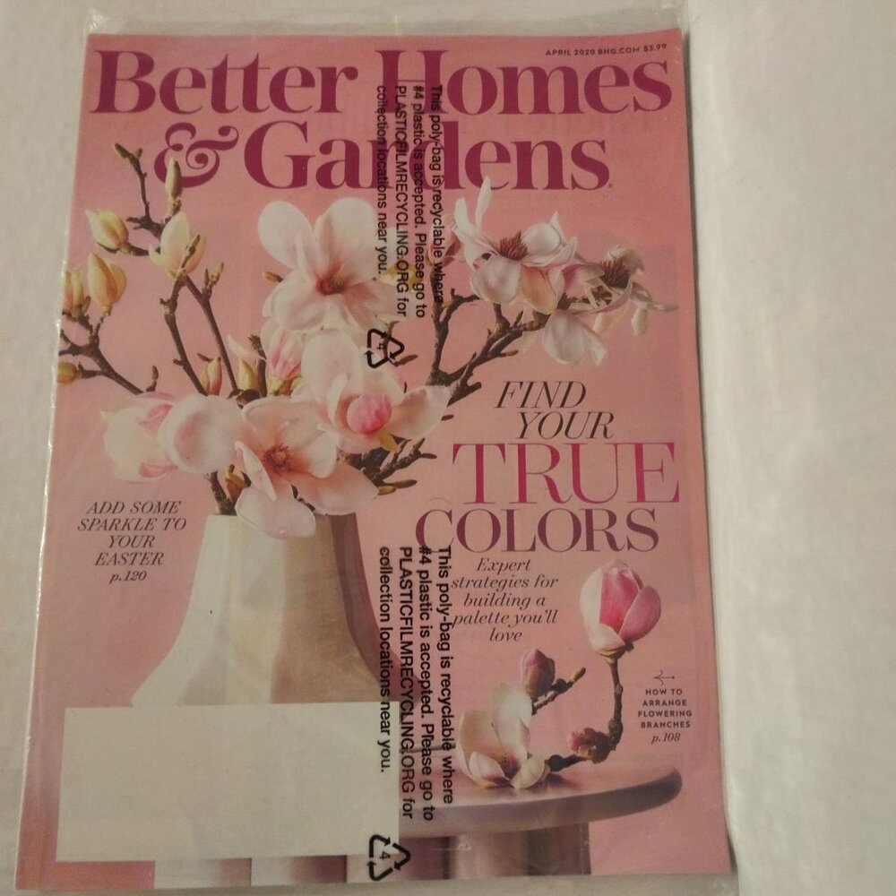 Better Homes & Gardens April 2020 Issue - Find Your True Colors Theme New